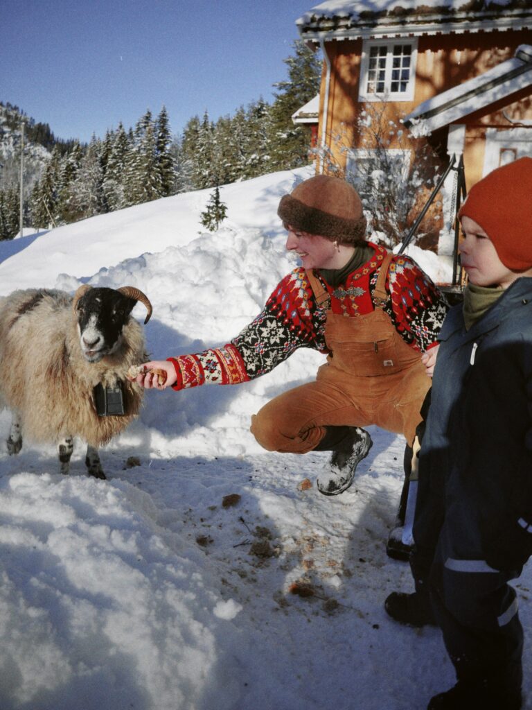 Kathrine Kinn driv med sauehald i Kviteseid, Telemark.
